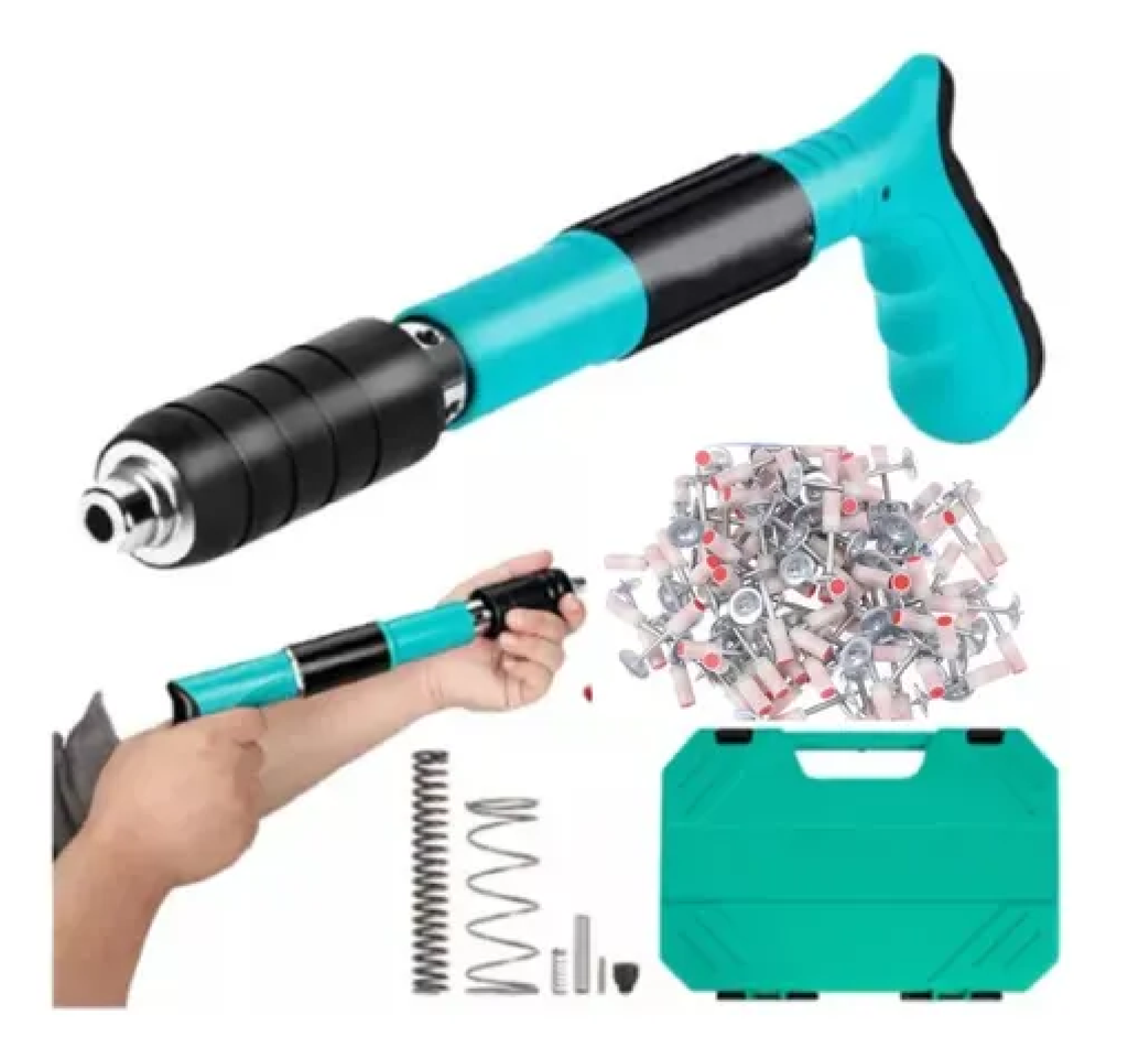 ClavaPro™ | Pistola Percutora Profesional + 200 Clavos Gratis 🎁